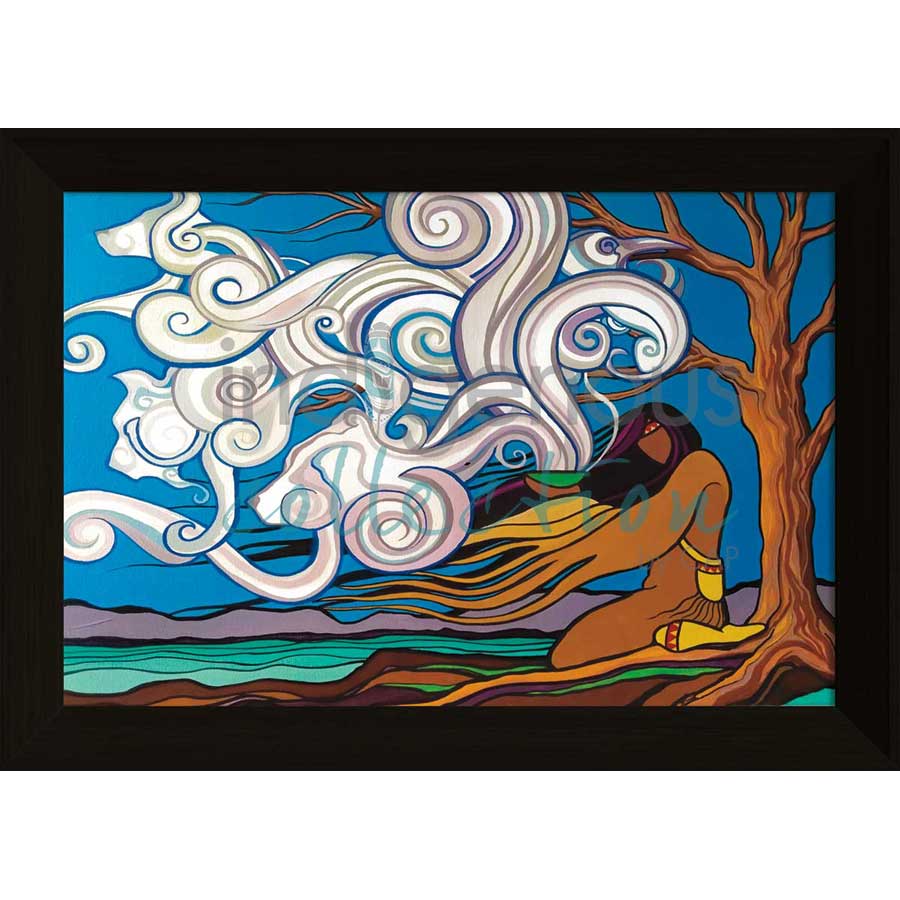 Smudge by the Lake by artist Pam Cailloux - Huron Heritage. Indigenous Collection