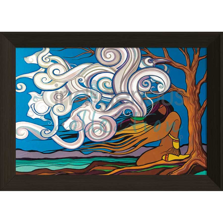Smudge by the Lake by artist Pam Cailloux - Huron Heritage. Indigenous Collection