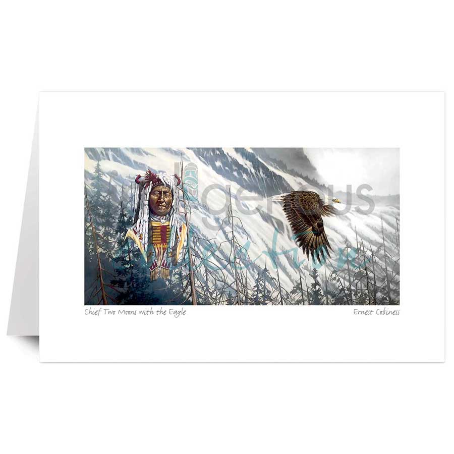 Chief Two Moons with the Eagle by artist Ernest Cobiness