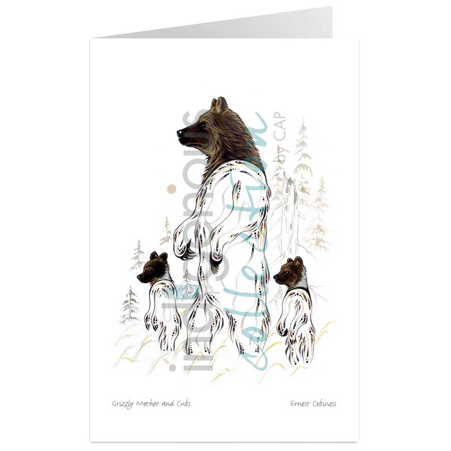 Grizzly Mother and Cubs by artist Ernest Cobiness