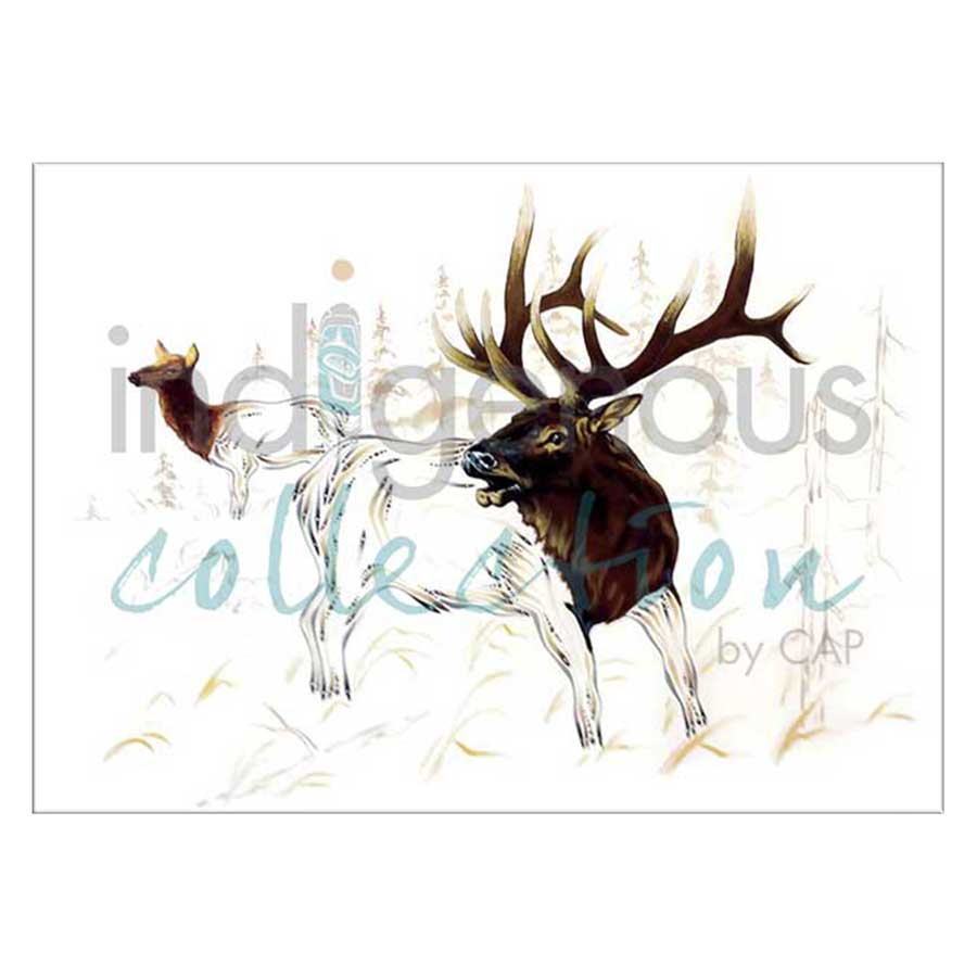 Elk and Cow Canvas Prints