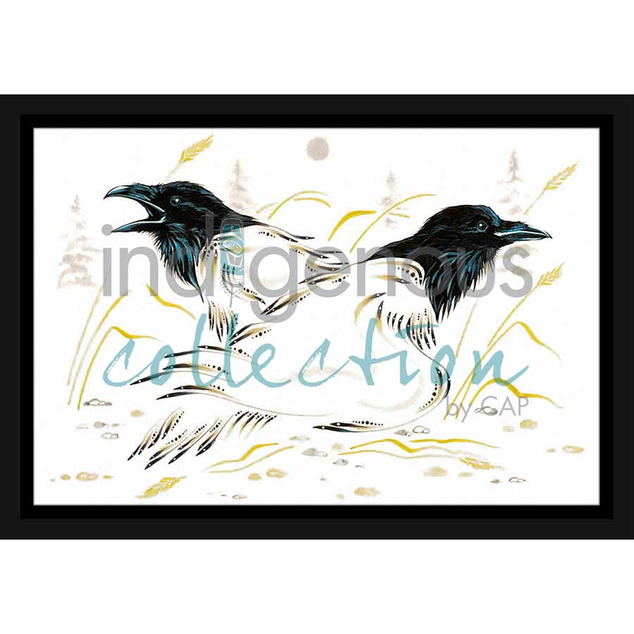 Wolves by artist Ernest Cobiness - Ojibway. Indigenous Collection