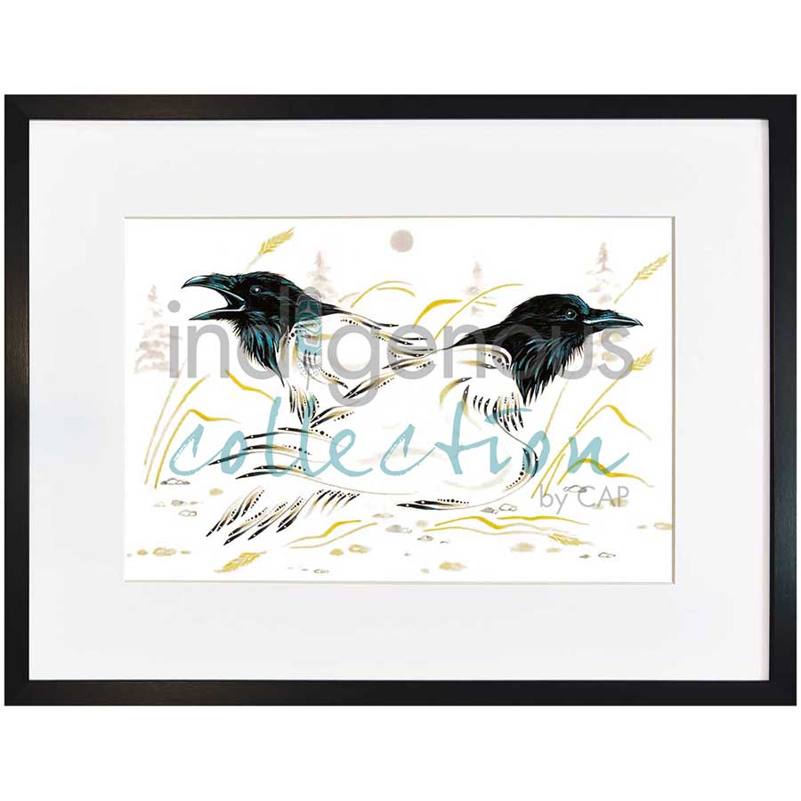 Wolves by artist Ernest Cobiness - Ojibway. Indigenous Collection
