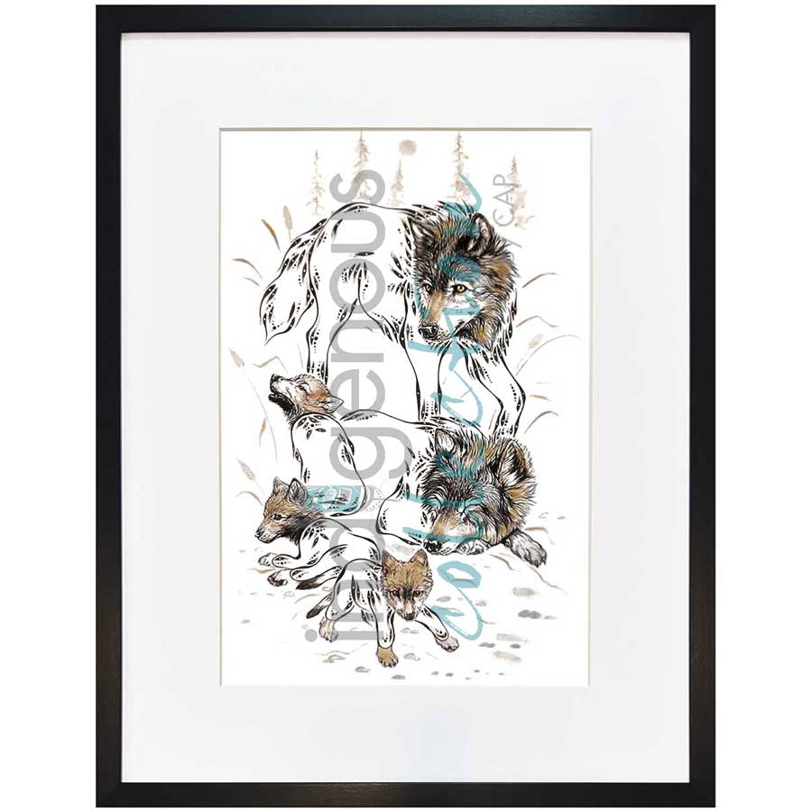 Bison by artist Ernest Cobiness - Ojibway. Indigenous Collection
