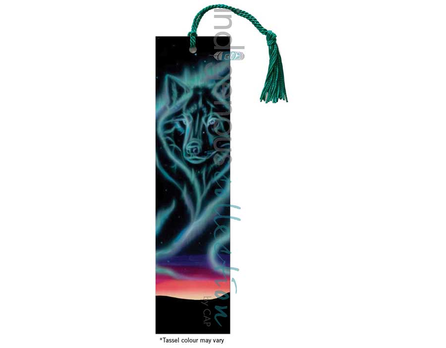 Sky Dance - Wolf Bookmark by artist Amy Keller-Rempp