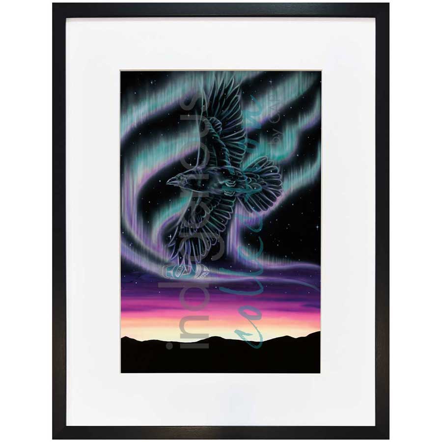 Sky Dance - Raven by artist Amy Keller-Rempp - Mohawk. Indigenous Collection