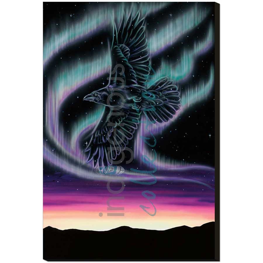 Sky Dance - Raven by artist Amy Keller-Rempp - Mohawk. Indigenous Collection