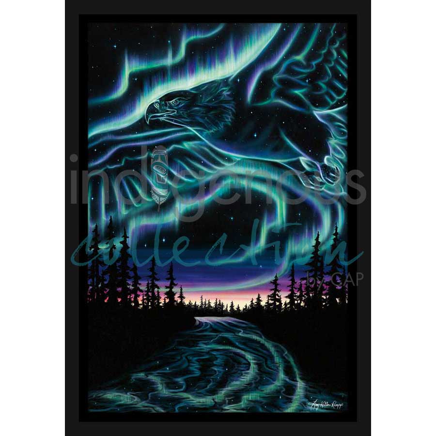 Sky Dance - Eagle Over the Sky by artist Amy Keller-Rempp - Mohawk. Indigenous Collection