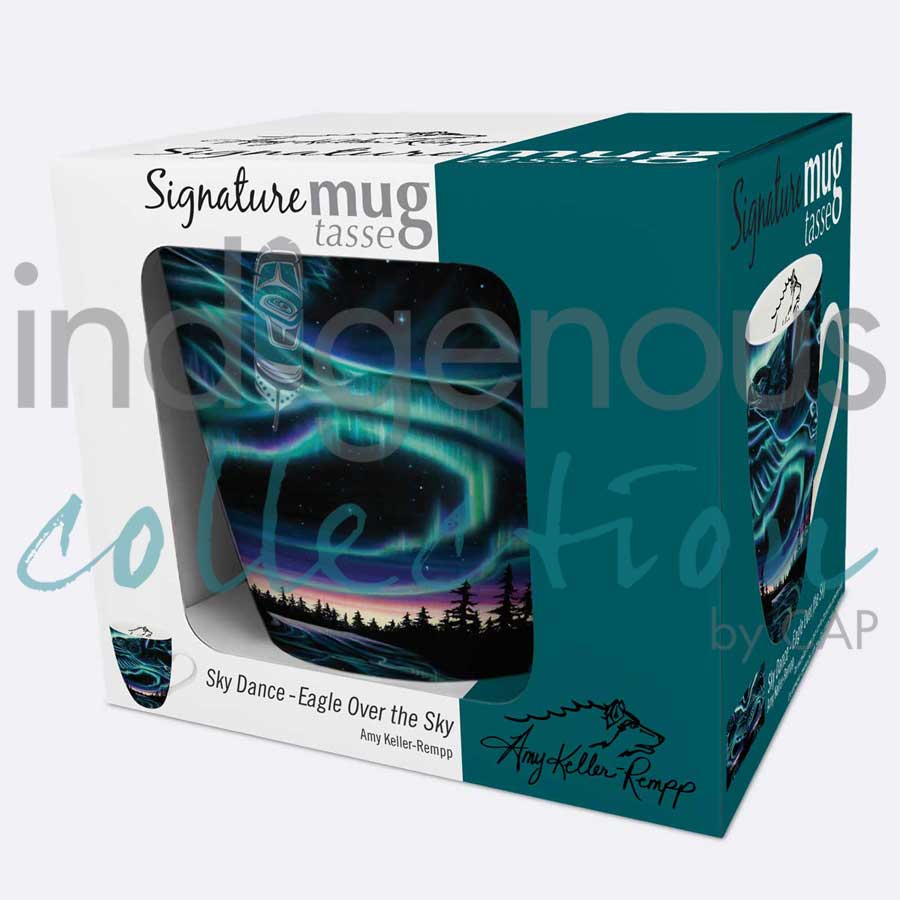Sky Dance - Eagle Over the Sky 18 oz. Signature Mug by artist Amy Keller-Rempp