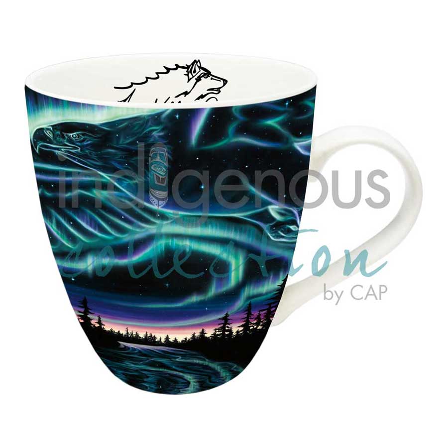 Sky Dance - Eagle Over the Sky 18 oz. Signature Mug by artist Amy Keller-Rempp