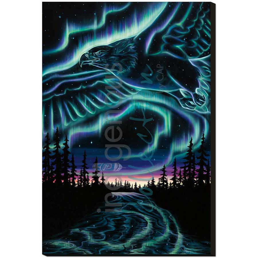 Sky Dance - Eagle Over the Sky by artist Amy Keller-Rempp - Mohawk. Indigenous Collection