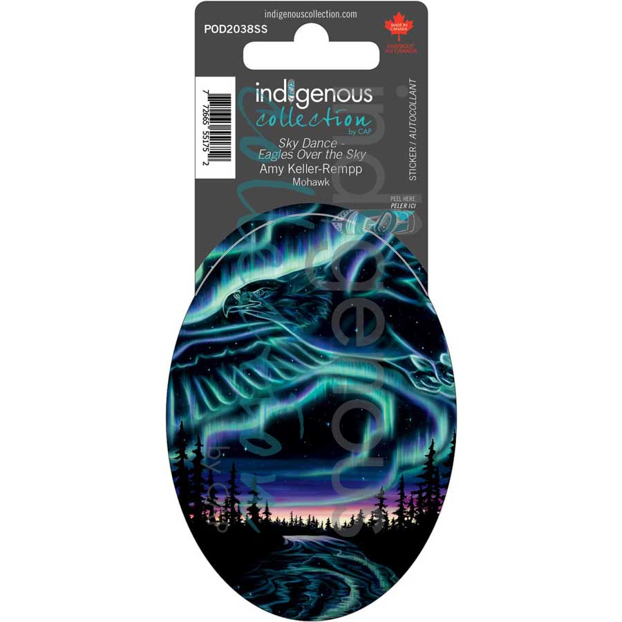 Sky Dance - Eagle Over the Sky Sticker by artist Amy Keller-Rempp