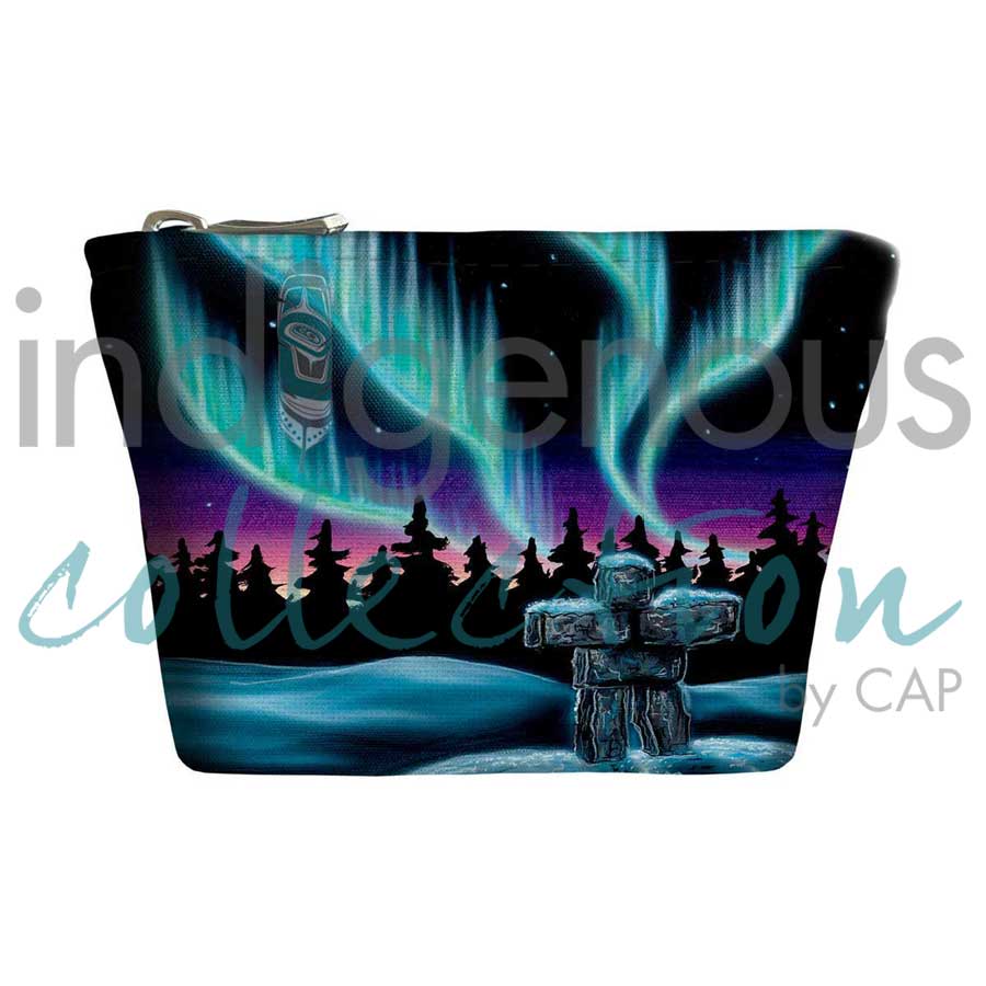 Sky Dance - Inukshuk Coin Purse by artist Amy Keller-Rempp