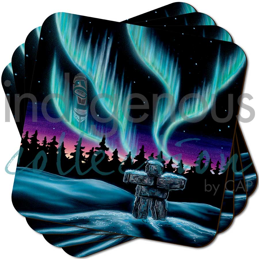 Sky Dance - Inukshuk Coaster by artist Amy Keller-Rempp