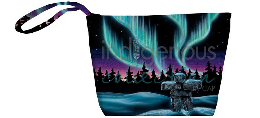 Sky Dance - Inukshuk Small Tote Bag by artist Amy Keller-Rempp