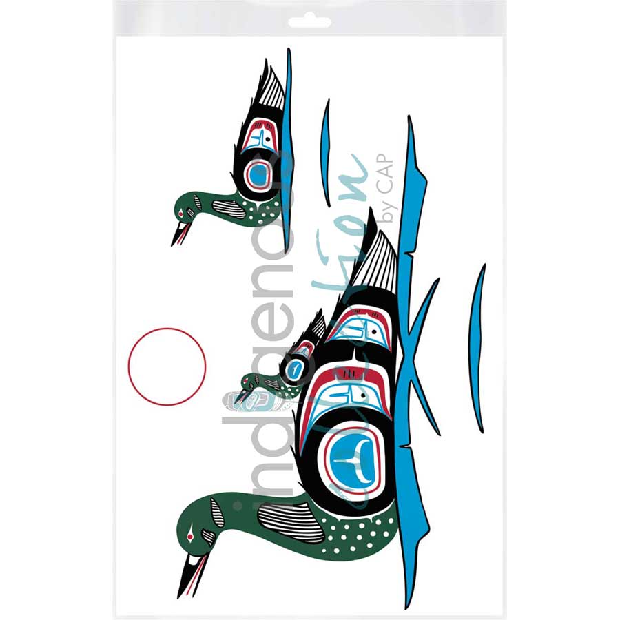 Loons I by artist Stephanie Kewistep - Saulteaux . Indigenous Collection