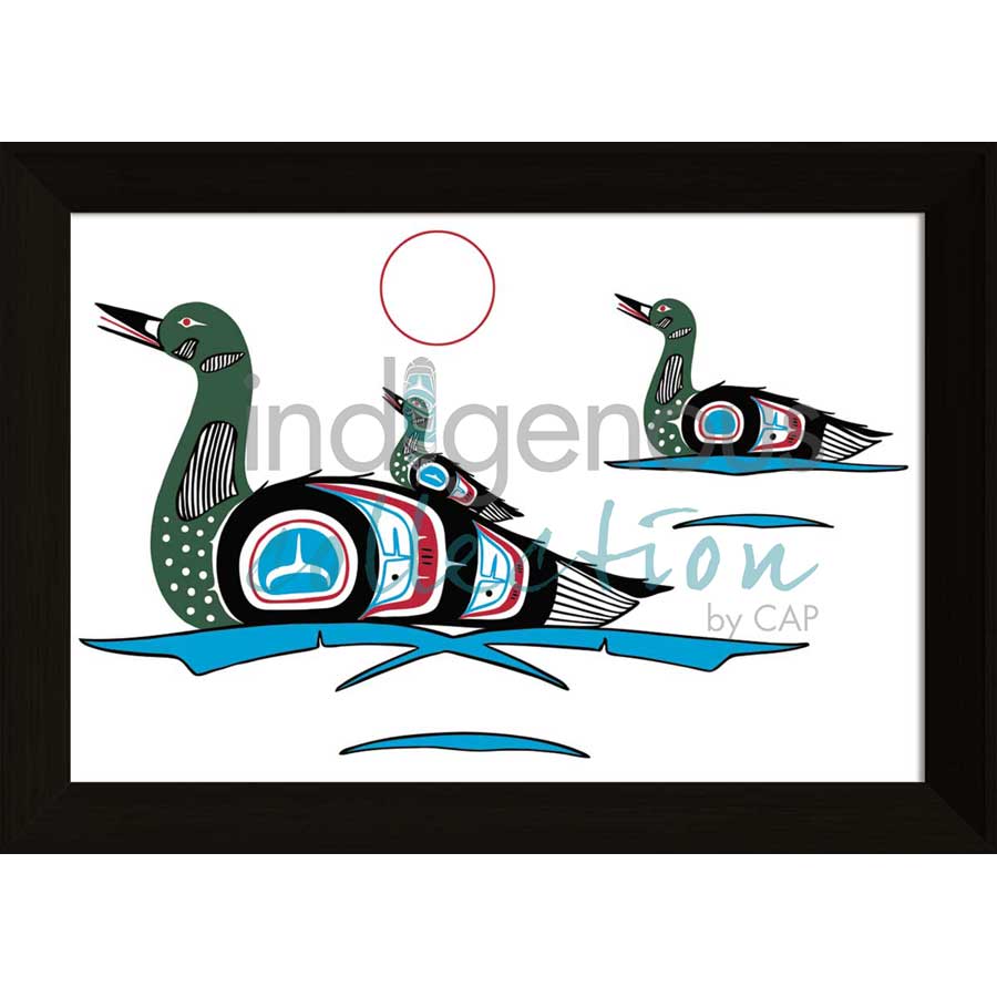 Loons I by artist Stephanie Kewistep - Saulteaux . Indigenous Collection