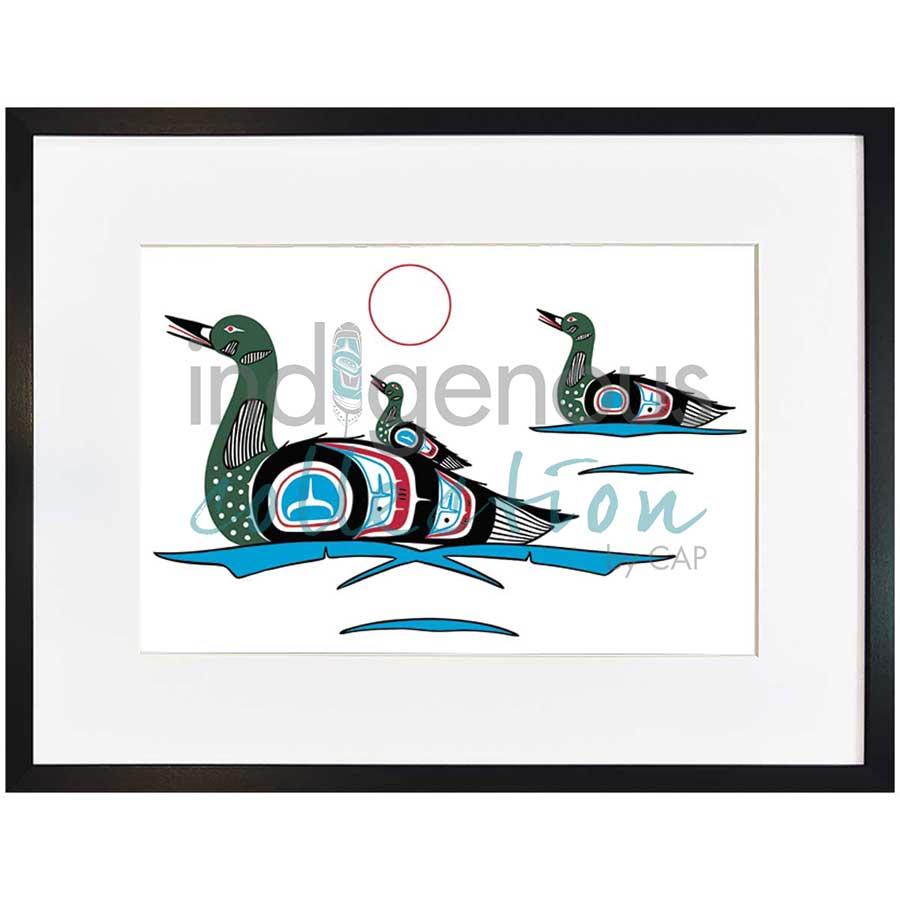 Loons I by artist Stephanie Kewistep - Saulteaux . Indigenous Collection