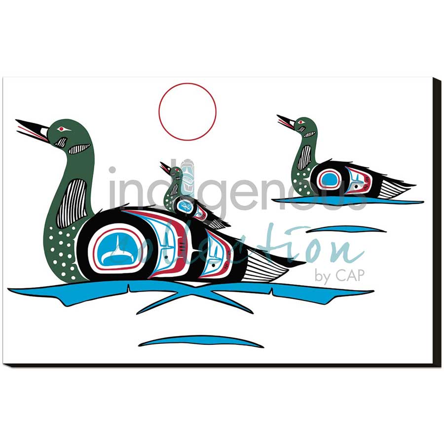 Loons I by artist Stephanie Kewistep - Saulteaux . Indigenous Collection
