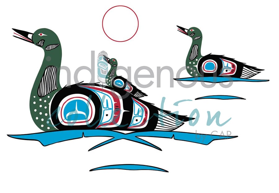 Loons I by artist Stephanie Kewistep