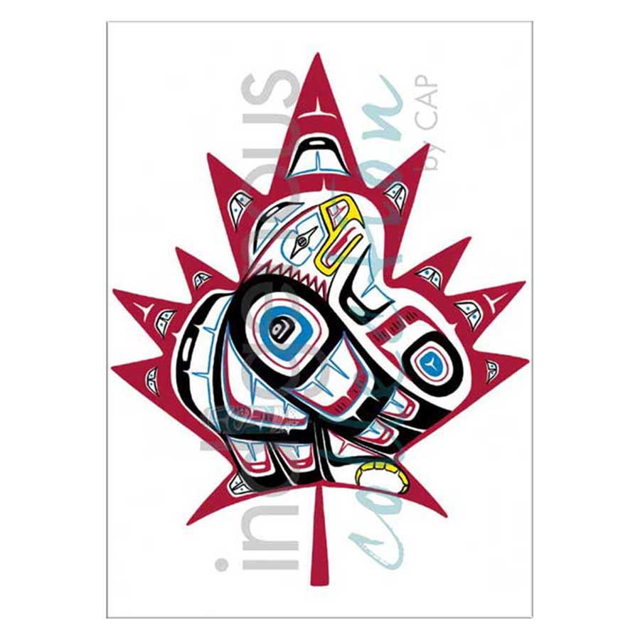 Eagle Maple Leaf Canvas Prints