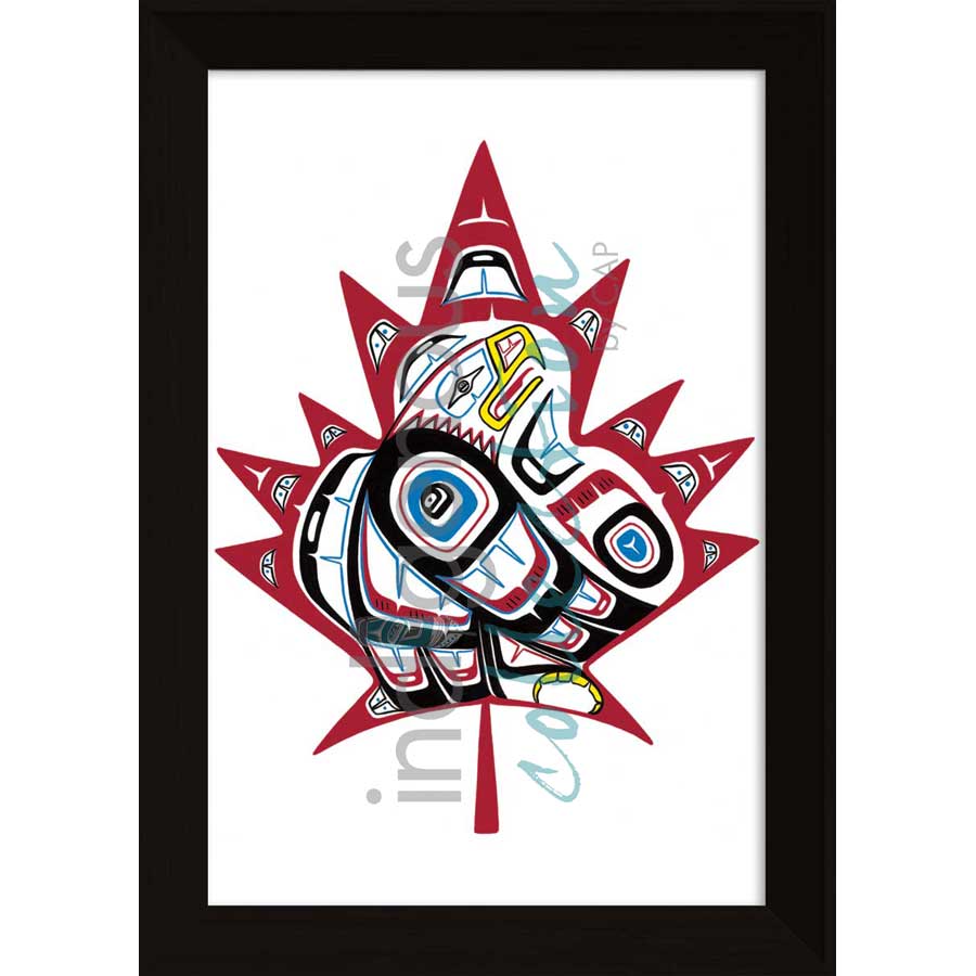 Eagle Maple Leaf by artist Stephanie Kewistep - Saulteaux . Indigenous Collection