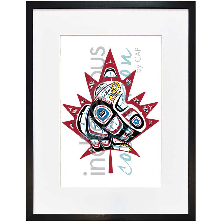 Eagle Maple Leaf by artist Stephanie Kewistep - Saulteaux . Indigenous Collection