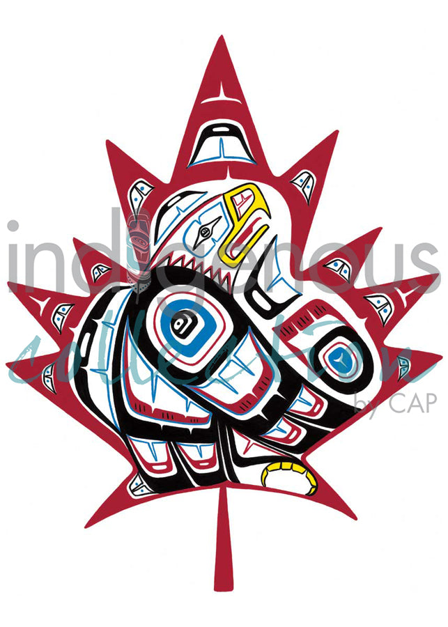 Eagle Maple Leaf by artist Stephanie Kewistep