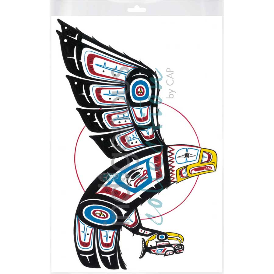 Eagle Salmon by artist Stephanie Kewistep - Saulteaux . Indigenous Collection