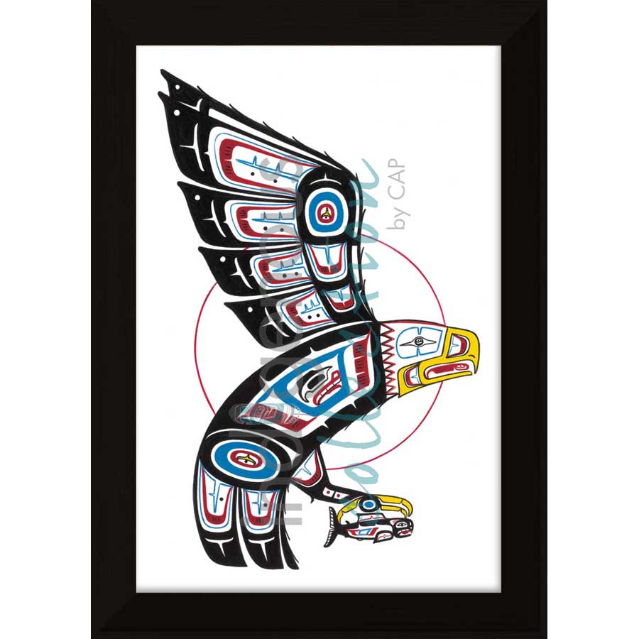 Eagle Salmon by artist Stephanie Kewistep - Saulteaux . Indigenous Collection