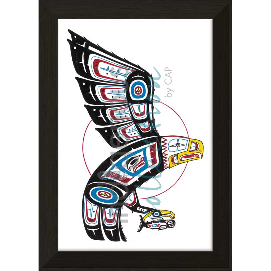 Eagle Salmon by artist Stephanie Kewistep - Saulteaux . Indigenous Collection