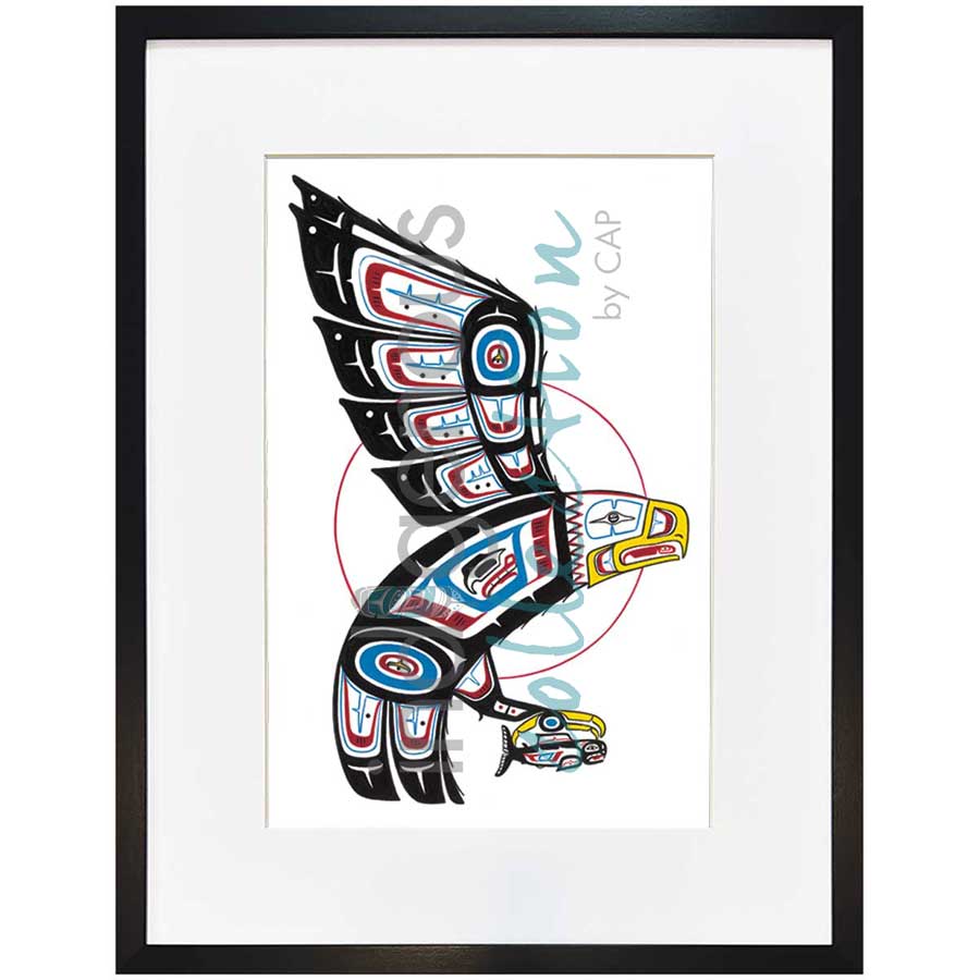 Eagle Salmon by artist Stephanie Kewistep - Saulteaux . Indigenous Collection