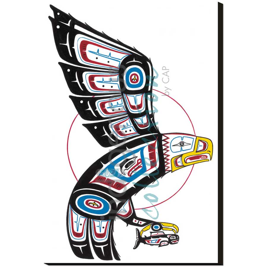 Eagle Salmon by artist Stephanie Kewistep - Saulteaux . Indigenous Collection