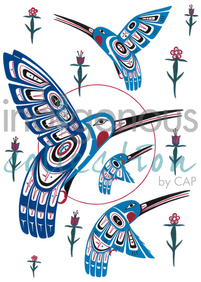 Hummingbirds I by artist Stephanie Kewistep