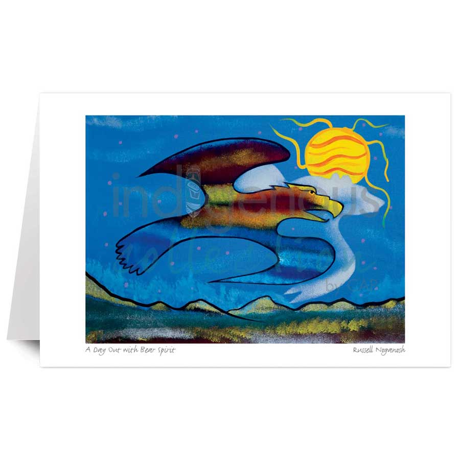 A Day out with Bear Spirit by artist Russell Noganosh