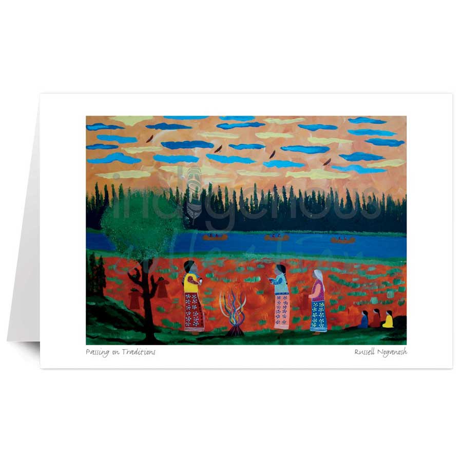 Passing on Traditions by artist Russell Noganosh