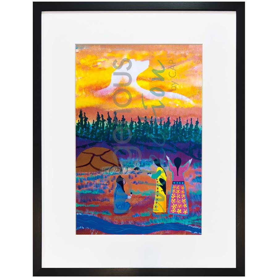 Women Blessing Mother Earth by artist Russell Noganosh - Algonquin/Ojibway. Indigenous Collection
