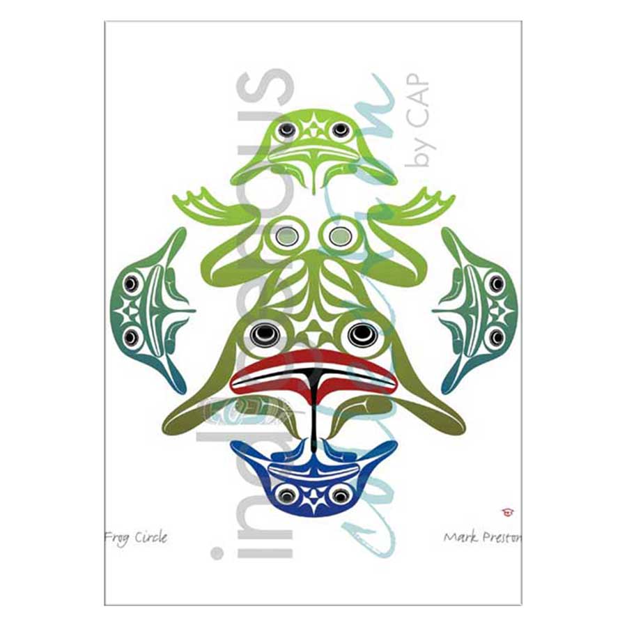 Frog Circle Canvas Prints