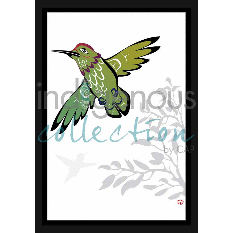 Hummingbird by artist Mark Preston - Tlingit. Indigenous Collection