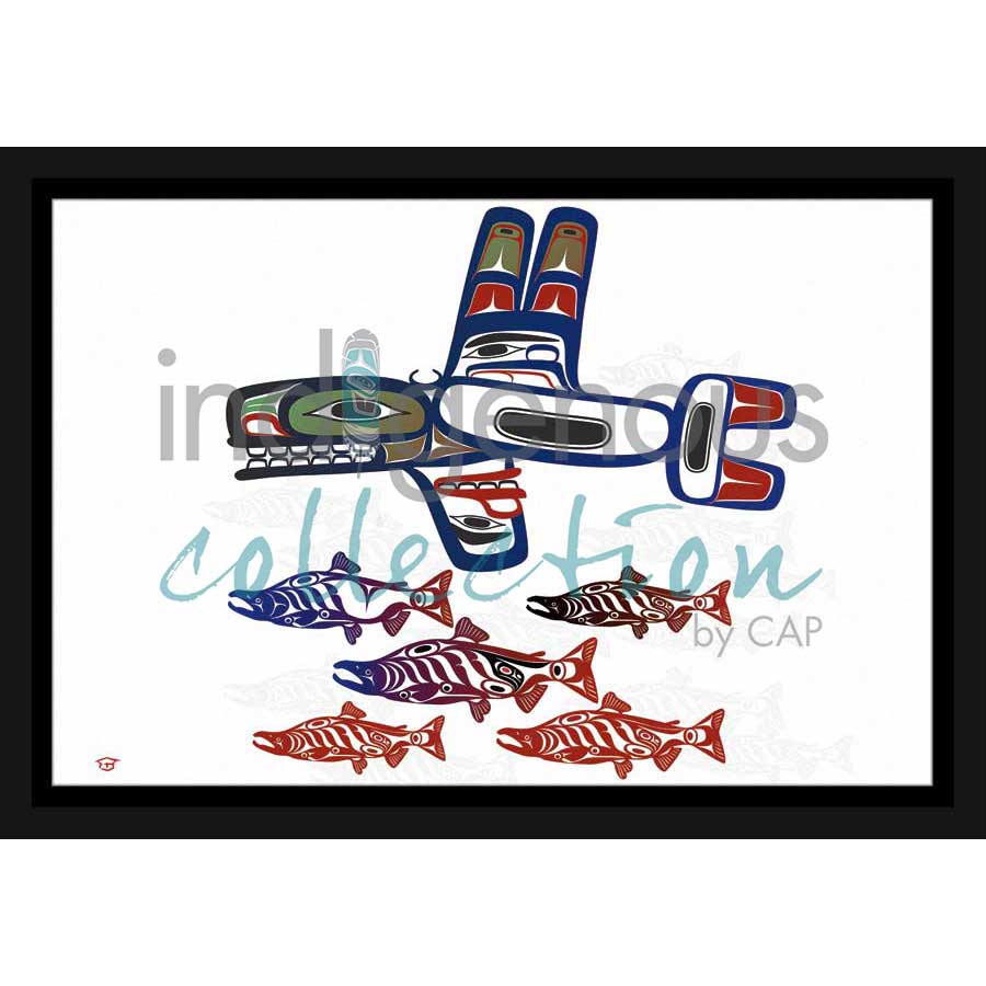 Salmon Hunter by artist Mark Preston - Tlingit. Indigenous Collection
