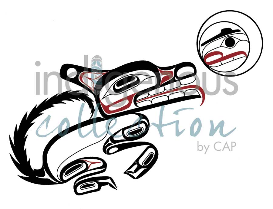 Wolf by artist David Boxley