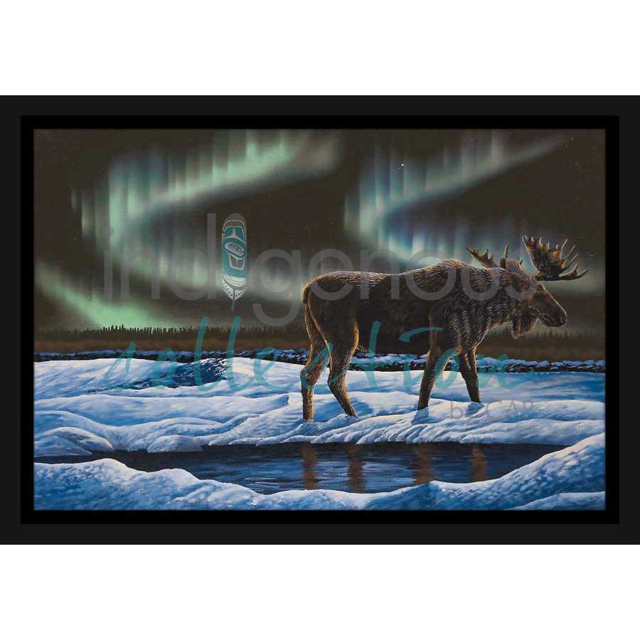 Ahaa (He is Walking) by artist Ronnie Simon - Gwich'in. Indigenous Collection