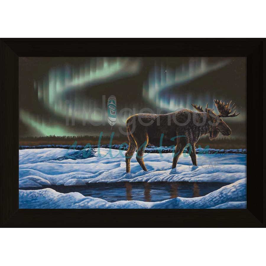 Ahaa (He is Walking) by artist Ronnie Simon - Gwich'in. Indigenous Collection