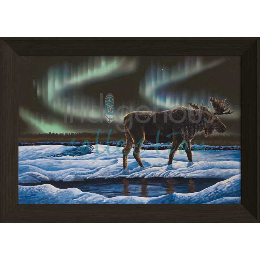 Ahaa (He is Walking) by artist Ronnie Simon - Gwich'in. Indigenous Collection