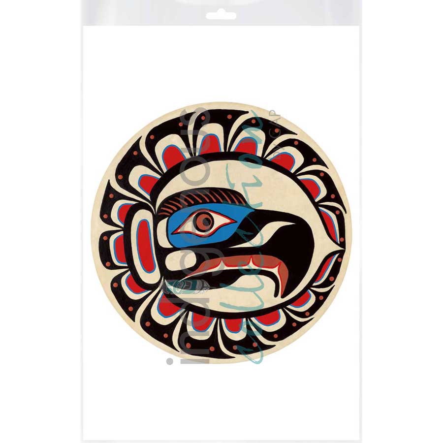 Eagle in Mid Flight by artist Sean Whonnock - Kwakwaka'wakw. Indigenous Collection
