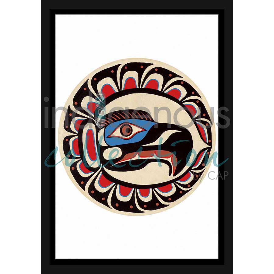 Eagle in Mid Flight by artist Sean Whonnock - Kwakwaka'wakw. Indigenous Collection
