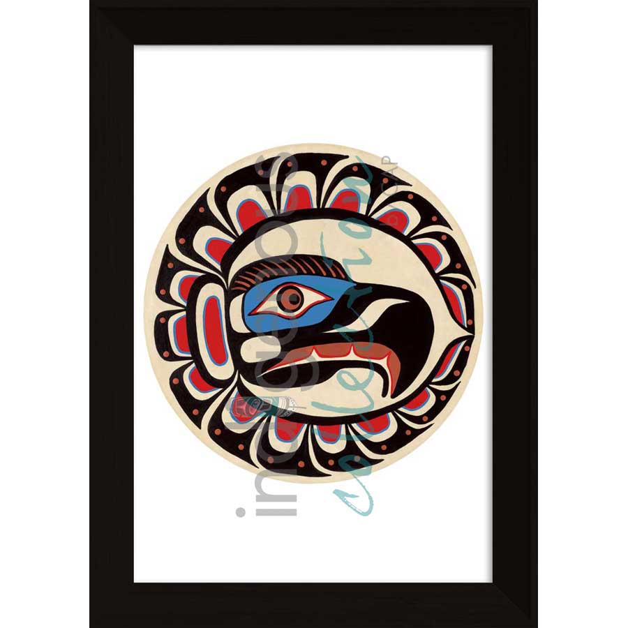 Eagle in Mid Flight by artist Sean Whonnock - Kwakwaka'wakw. Indigenous Collection