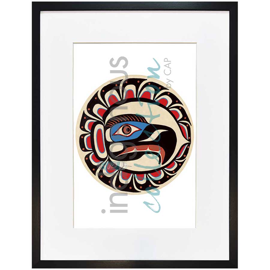 Eagle in Mid Flight by artist Sean Whonnock - Kwakwaka'wakw. Indigenous Collection