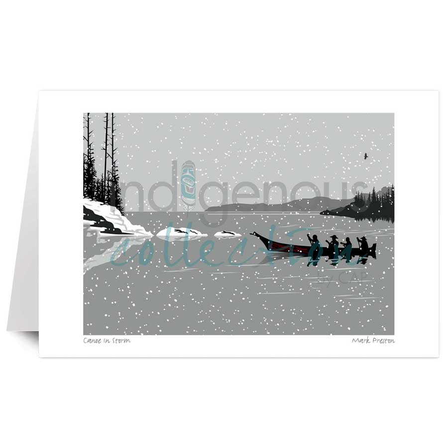 Canoe In Storm by artist Mark Preston