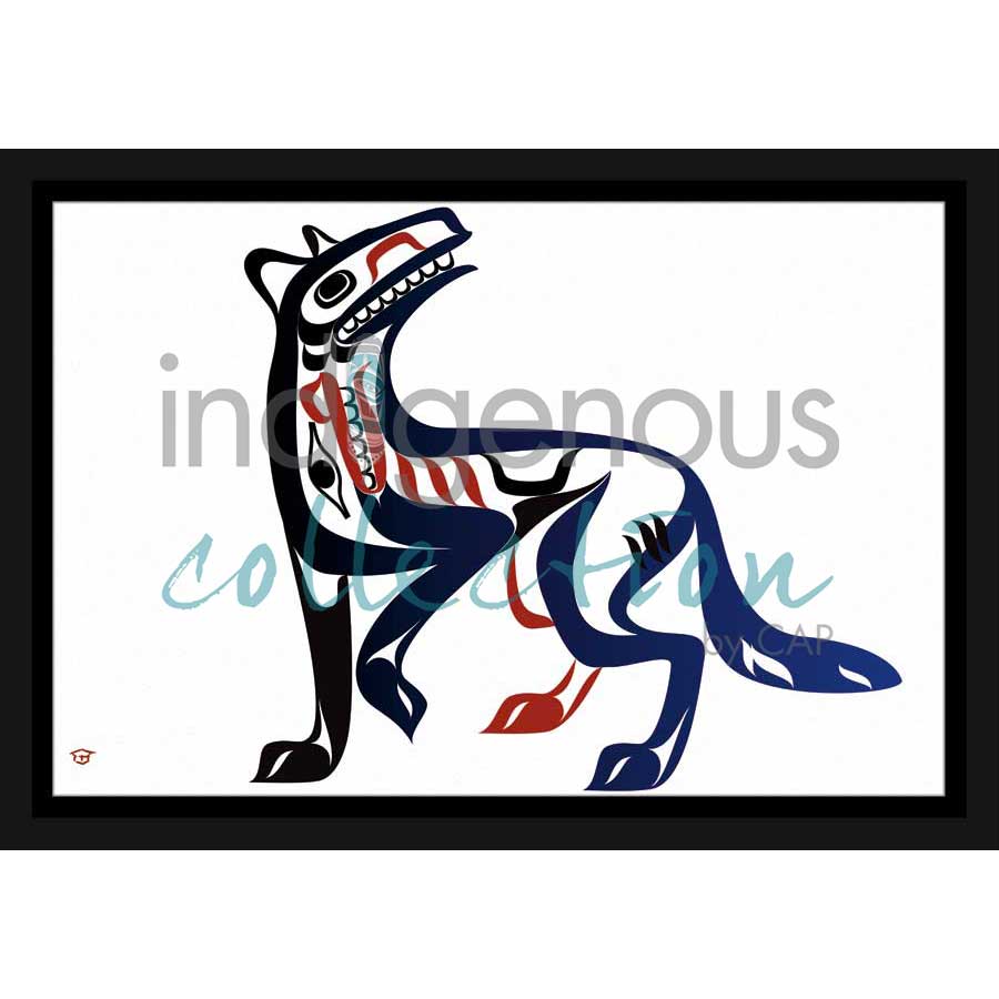 Wolf by artist Mark Preston - Tlingit. Indigenous Collection